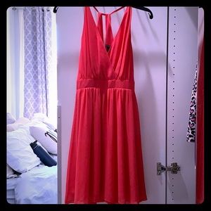 Express; pink & short, flowy dress! Open back